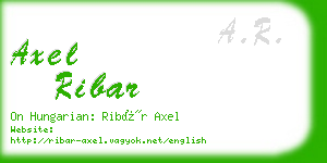 axel ribar business card